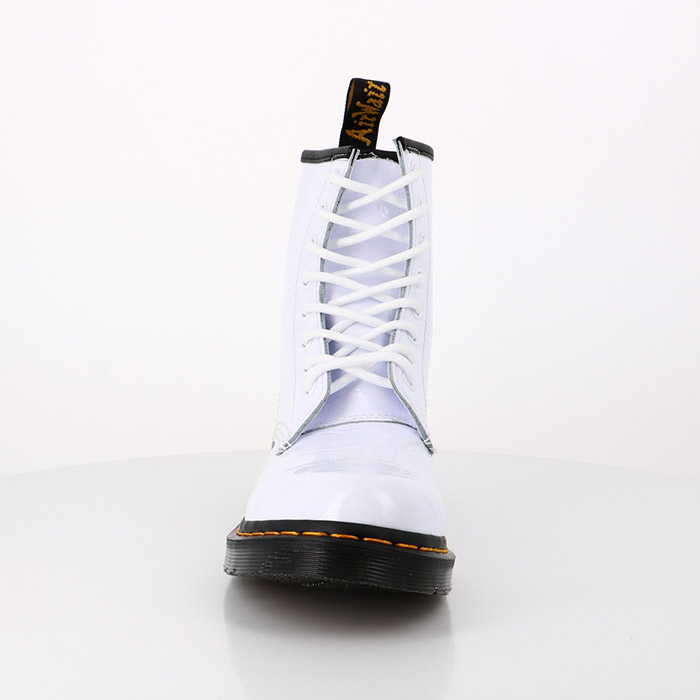 Dr martens chaussures dr martens 1460 verni gauffre effet croco white patent lamper croco blanc1555601_4