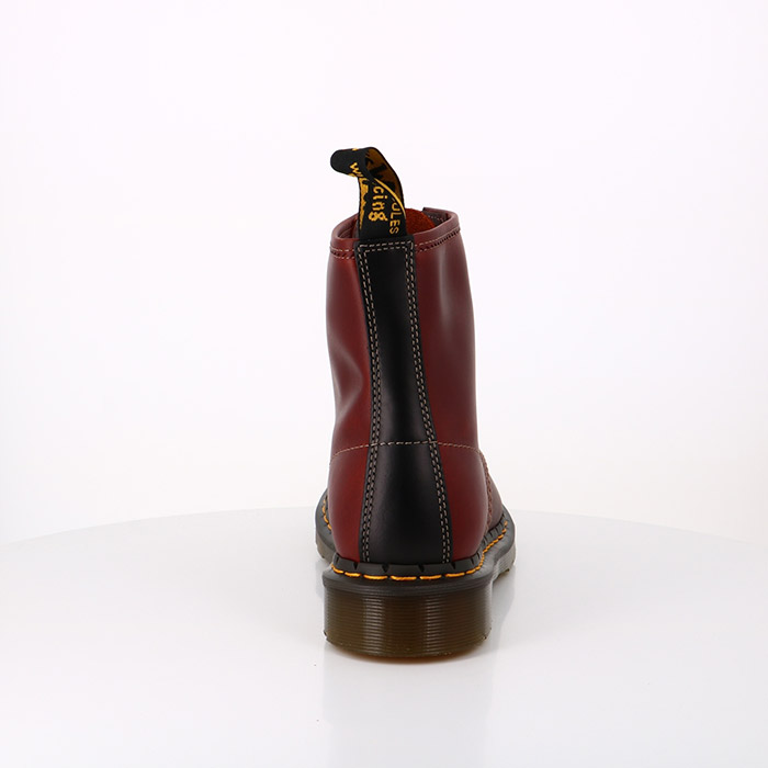 Dr martens chaussures dr martens boots 1460 abruzzo cuir brownblack rouge1555901_2