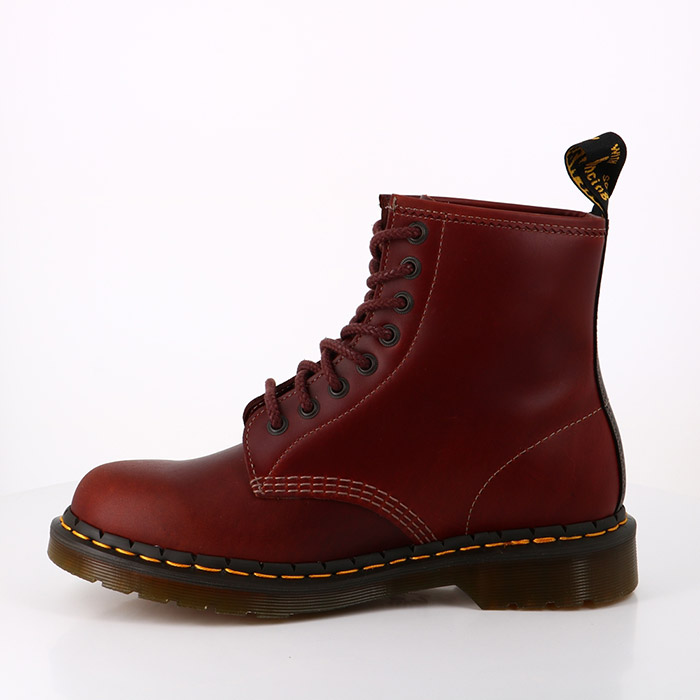 Dr martens chaussures dr martens boots 1460 abruzzo cuir brownblack rouge1555901_3