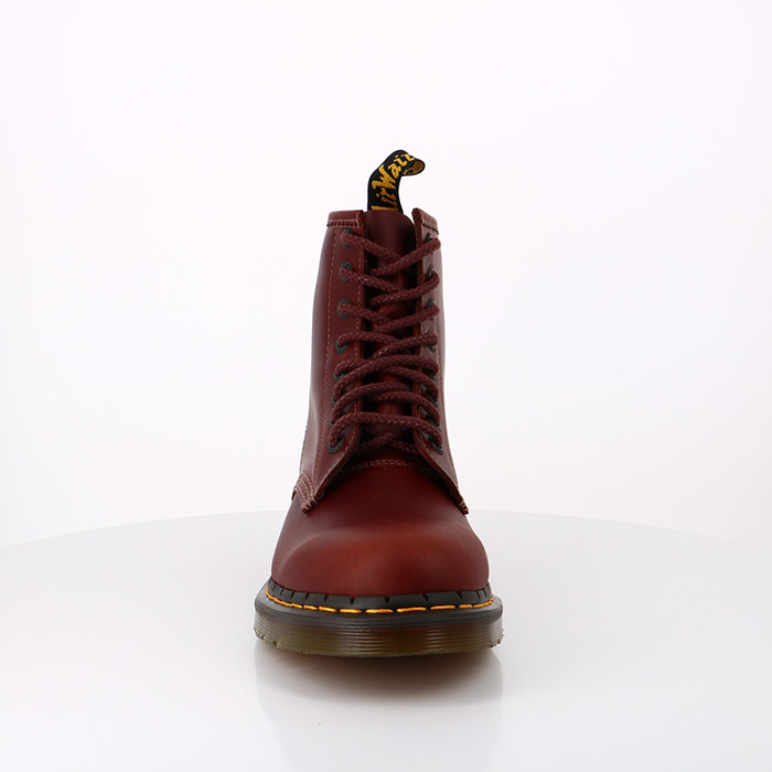 Dr martens chaussures dr martens boots 1460 abruzzo cuir brownblack rouge1555901_4