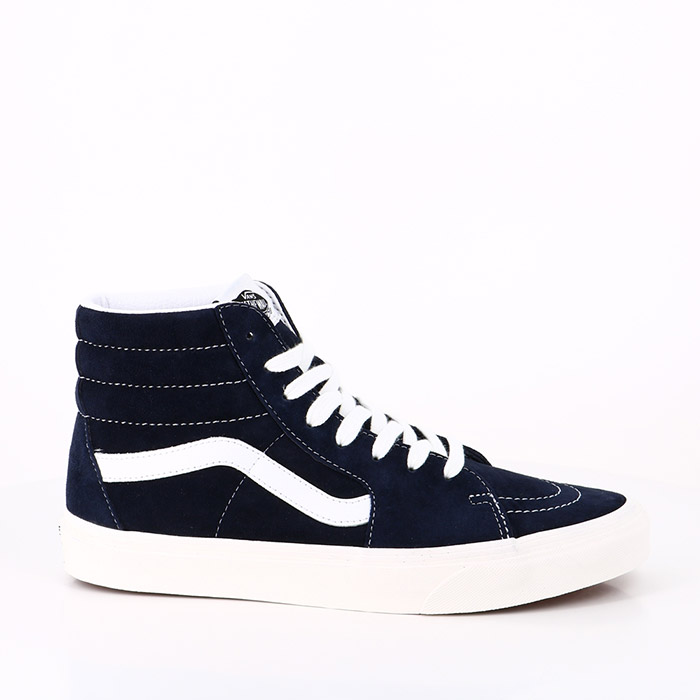 Vans chaussures vans sk8 hi pig suede parisian night snow white 