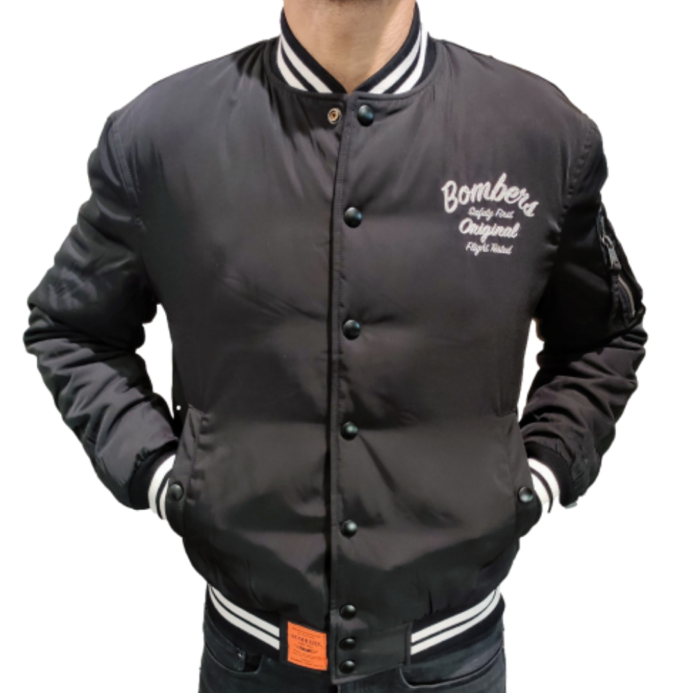 Bombers blouson bombers men snapper black noir