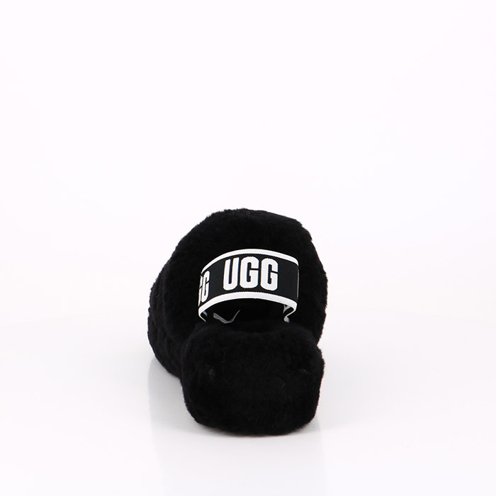 Ugg chaussures ugg fluff yeah logo slide black noir1560001_2