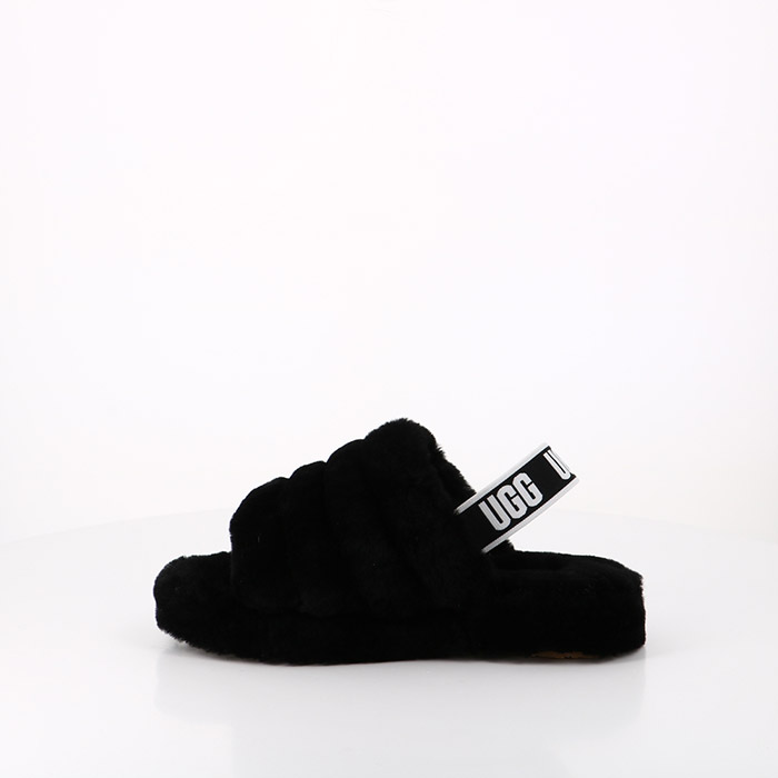 Ugg chaussures ugg enfant fluff yeah slide black noir1560901_2