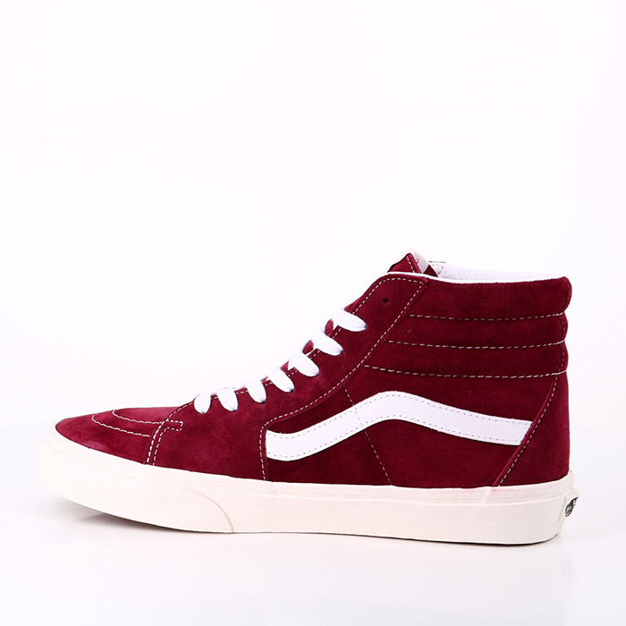 Vans chaussures vans sk8 hi pomegranate snow white en daim bordeaux1561401_3