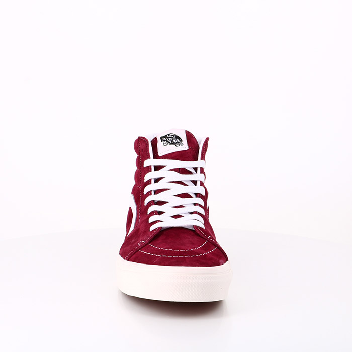 Vans chaussures vans sk8 hi pomegranate snow white en daim bordeaux1561401_4