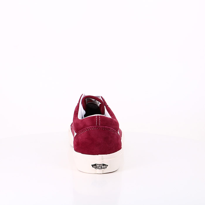 Vans chaussures vans old school pomegranate snow white en daim bordeaux1561501_2