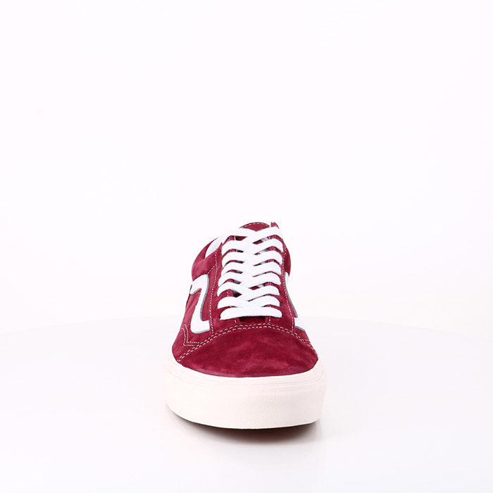 Vans chaussures vans old school pomegranate snow white en daim bordeaux1561501_4