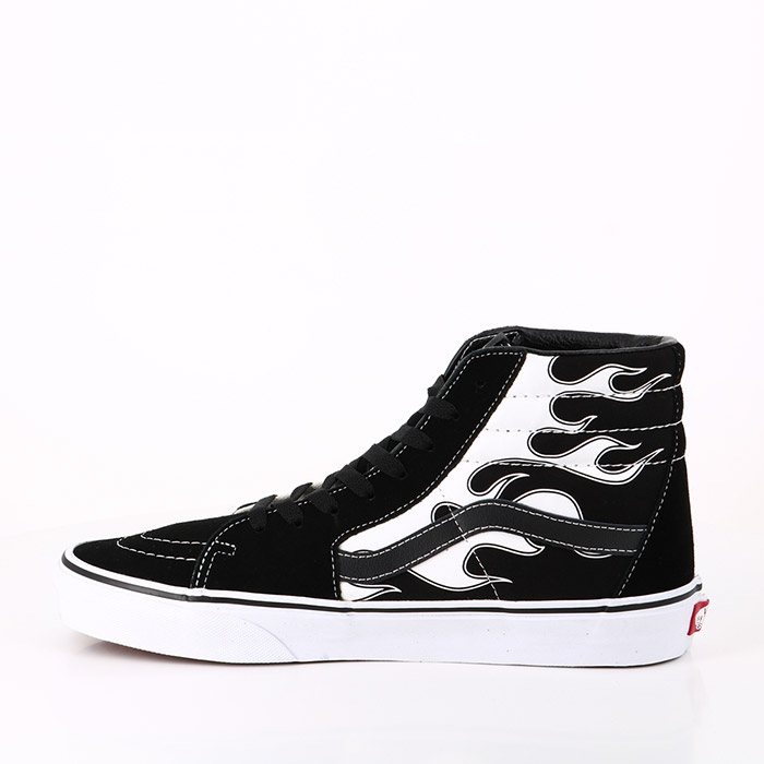Vans chaussures vans sk8 hi flame black white noir1561601_2