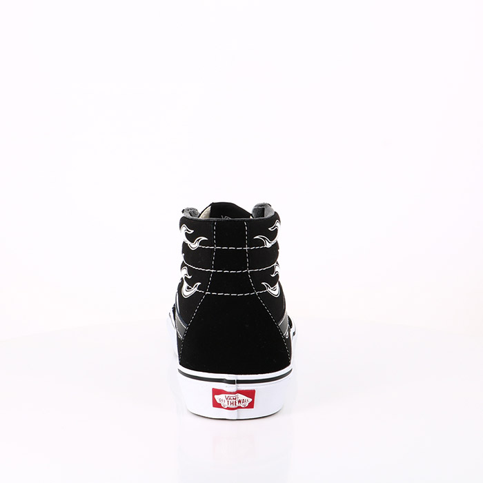 Vans chaussures vans sk8 hi flame black white noir1561601_3