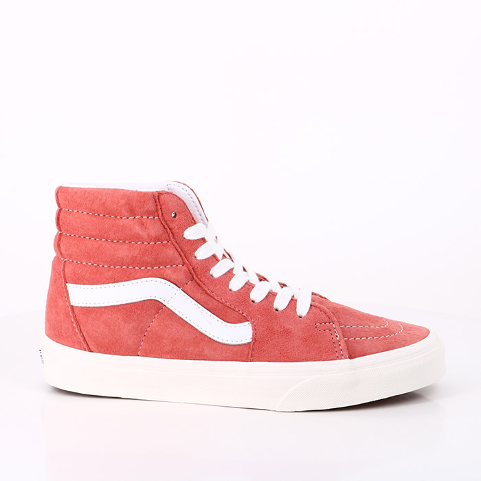 Vans chaussures vans sk8 hi terracotta snow white en daim 