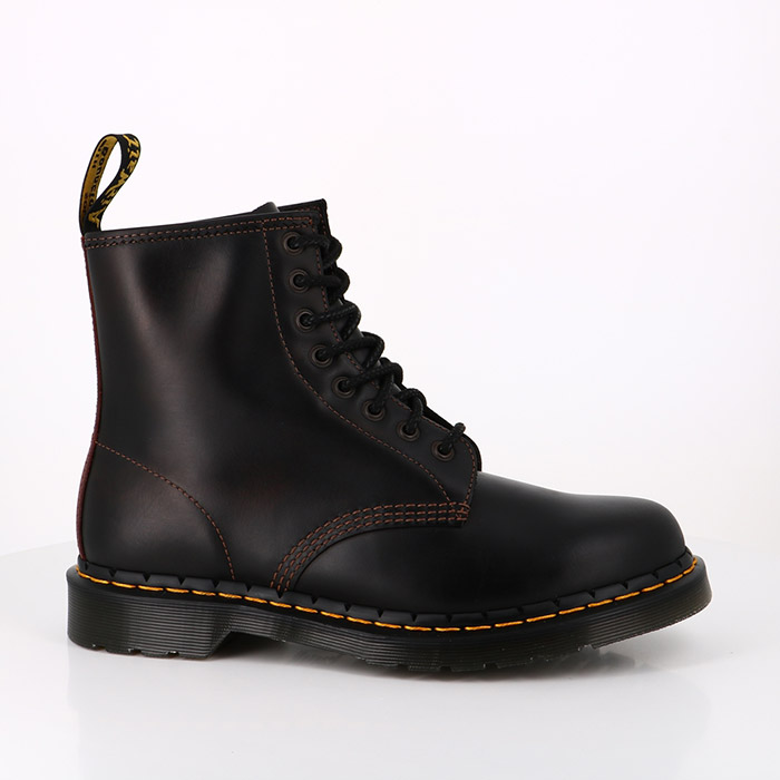 Dr martens chaussures dr martens boots 1460 abruzzo en cuir blackbrown noir