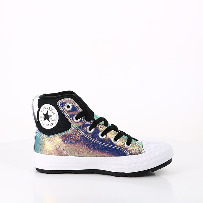 Converse chaussures converse enfant sneakerboot chuck taylor all star berkshire iridescent leather argent