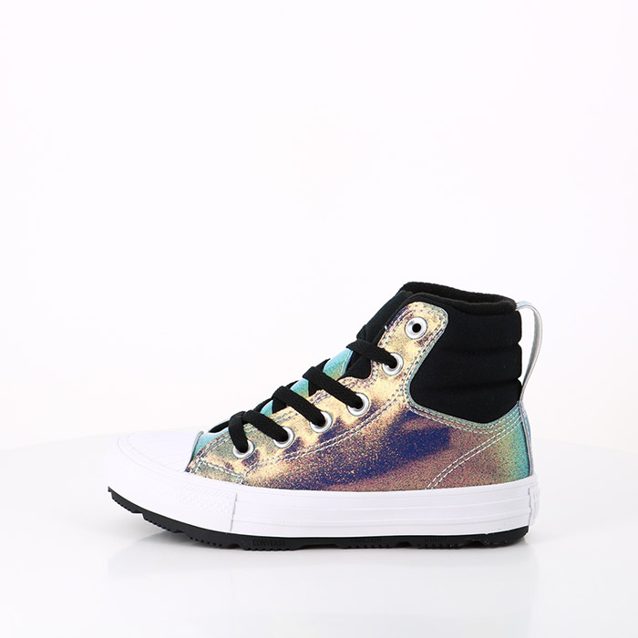 Converse chaussures converse enfant sneakerboot chuck taylor all star berkshire iridescent leather argent1568301_3
