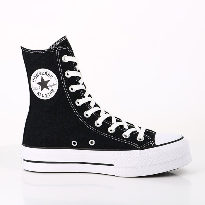 Converse chaussures converse extra high platform chuck taylor all star noir blanc noir noir