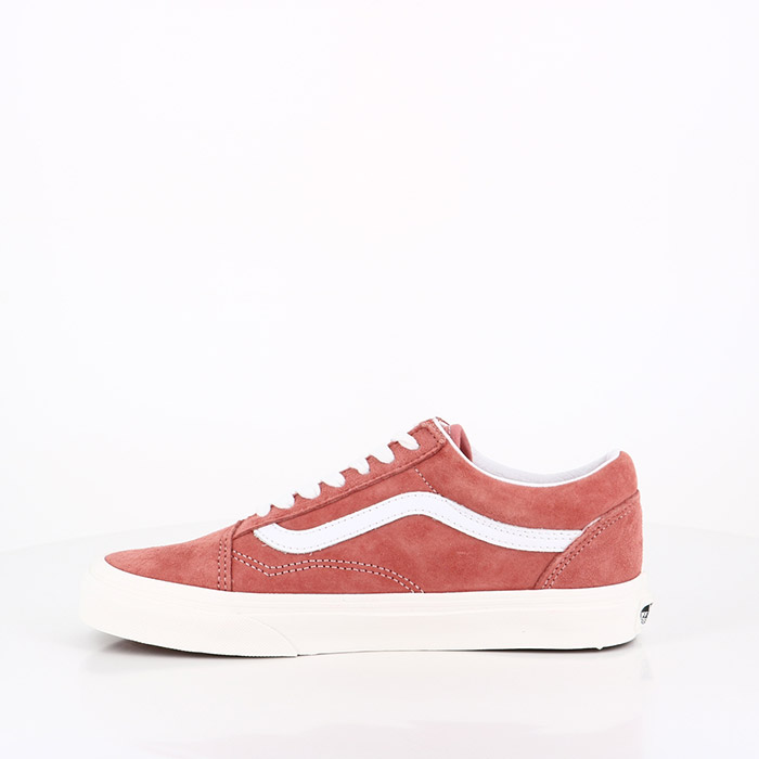 Vans chaussures vans old skool terracota snow white en daim rose1570701_3