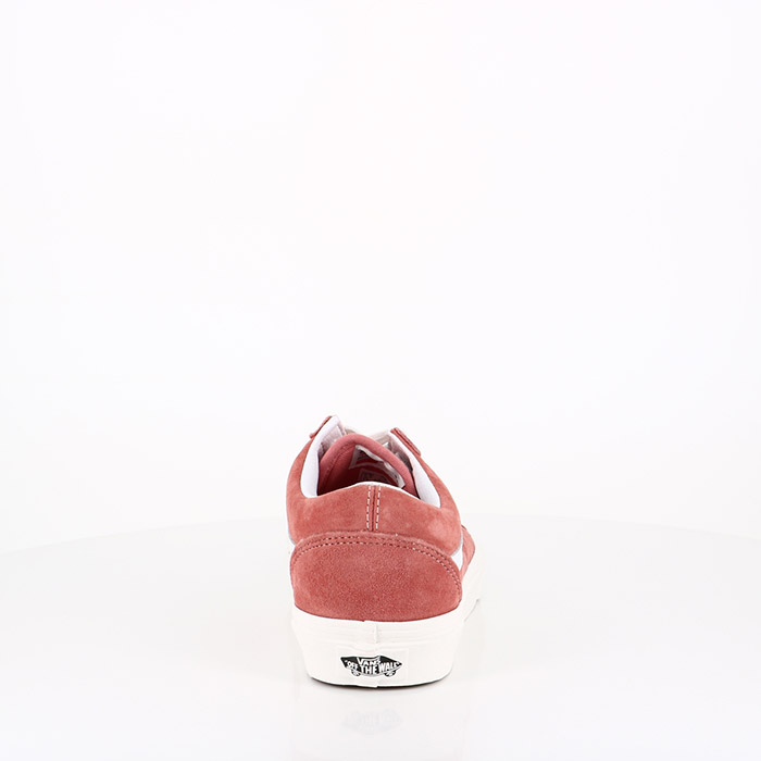 Vans chaussures vans old skool terracota snow white en daim rose1570701_4