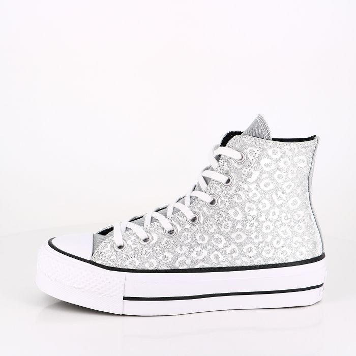 Converse chaussures converse chuck taylor all star authentic glam a plateforme argent noir blanc argent1571601_3