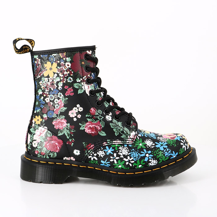 Dr martens chaussures dr martens boots 1460 pascal mash up en cuir a imprime fleuri imprimes floraux