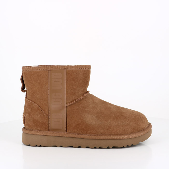 Nice Shoes Ugg ugg classic mini side logo bottes chestnut marron