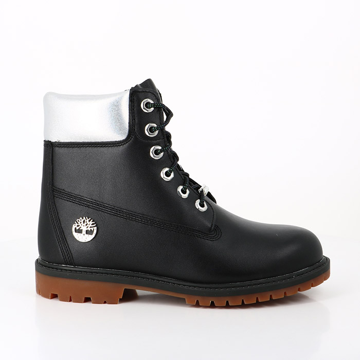 Timberland chaussures timberland 6 inch boot heritage noir argent 