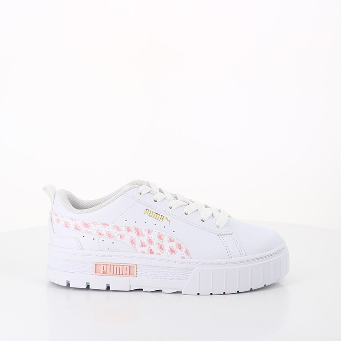 Puma chaussures puma enfant mayze wild ps white blanc