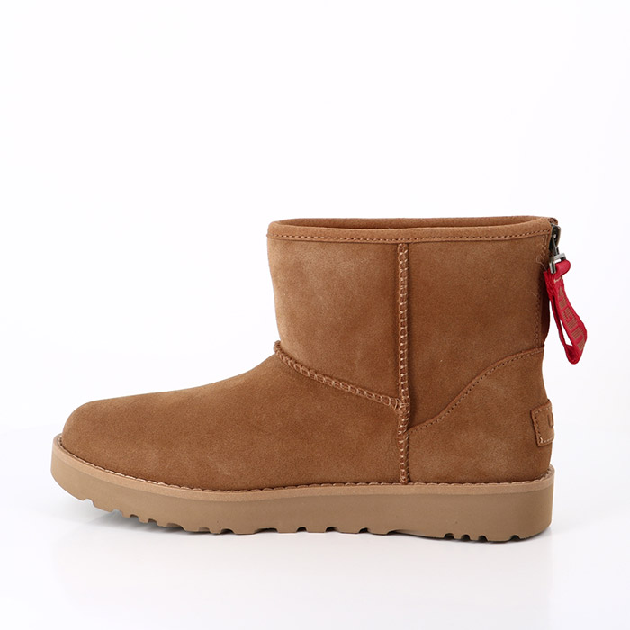 Ugg chaussures ugg classic mini logo zip chestnut marron1576101_3