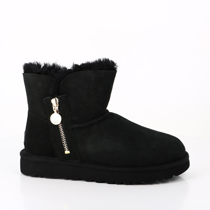 Ugg chaussures ugg bailey zip mini bottes black noir