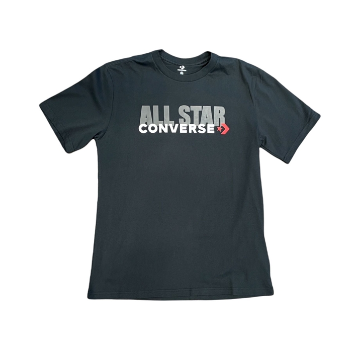 Converse textile converse teeshirt all star black noir