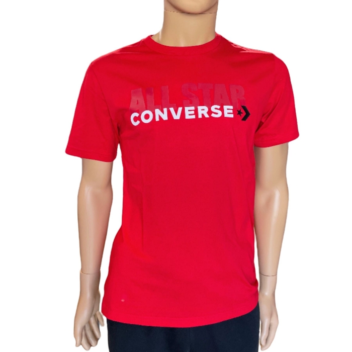 Converse textile converse teeshirt all star red rouge