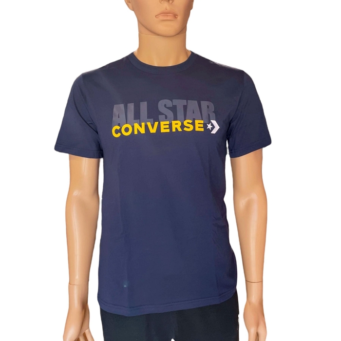 Converse textile converse tee shirt all star dark navy bleu