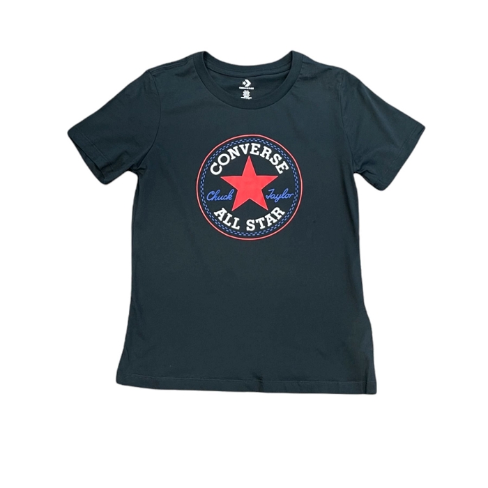 Converse textile converse tee shirt patch classic black noir