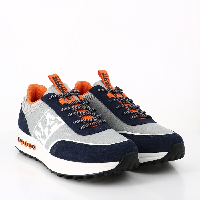 Napapijri chaussures napapijri running man suede nylon grey navy gris2502601_5