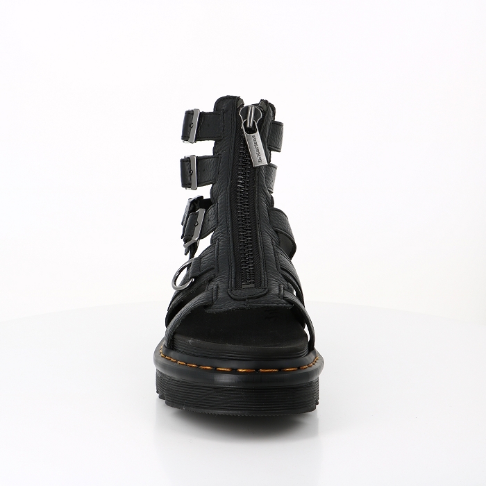 Dr martens chaussures dr martens sandales montantes olson milled nappa en cuir a brides et zip black noir2503401_4