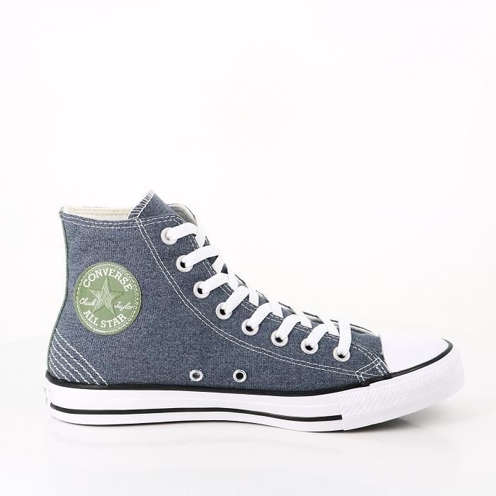 Converse chaussures converse chuck taylor all star stitched recycled canvas  midnight navytreelineegret gris