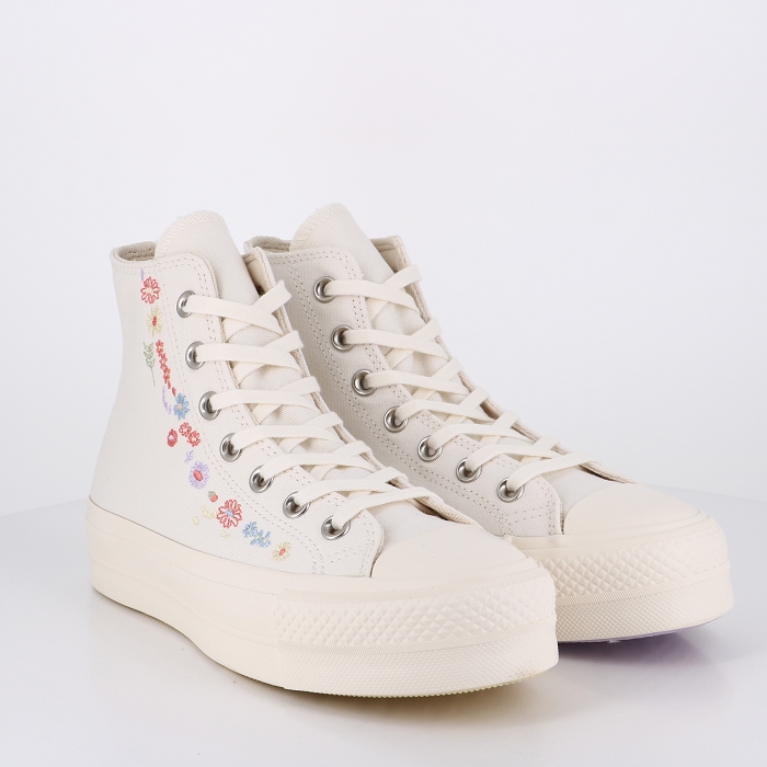 Converse chaussures converse chuck taylor all star lift hi things blanc2504701_5