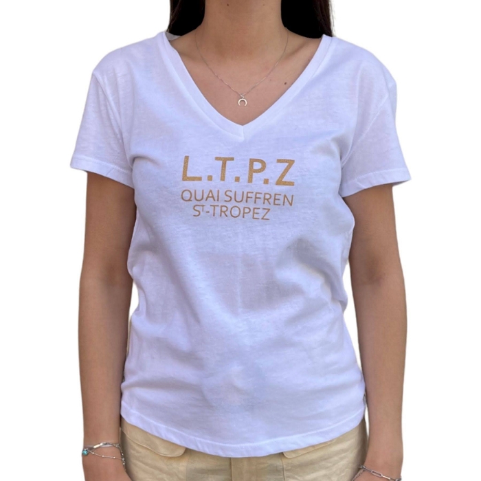 Les tropeziennes textile les tropeziennes evy blanc tee shirt 