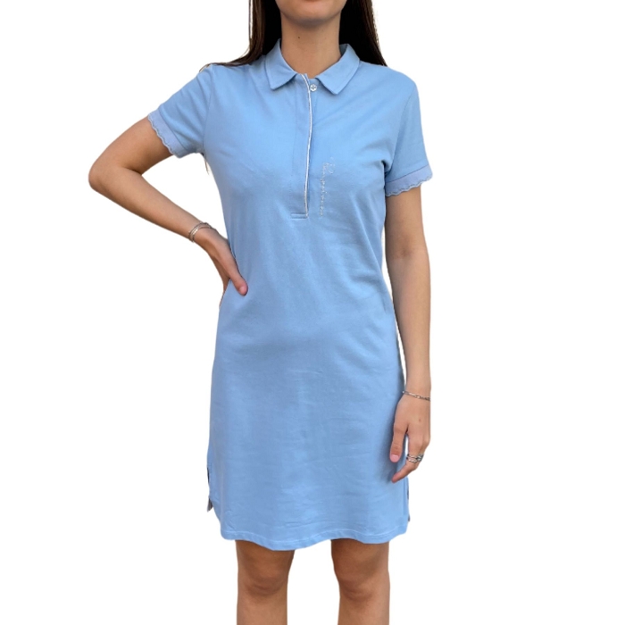 Les tropeziennes textile les tropeziennes marlie bleu robe polo 