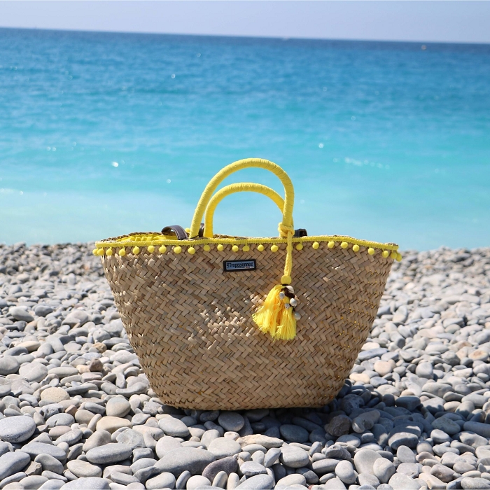 Les tropeziennes accessoires les tropeziennes panier camana jaune 2509101_2