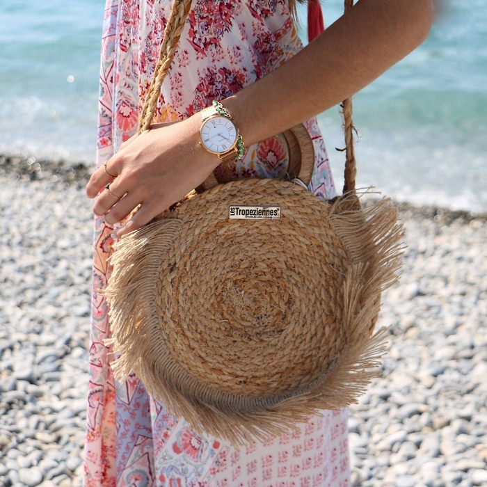 Les tropeziennes accessoires les tropeziennes sac ouvea naturel rond 