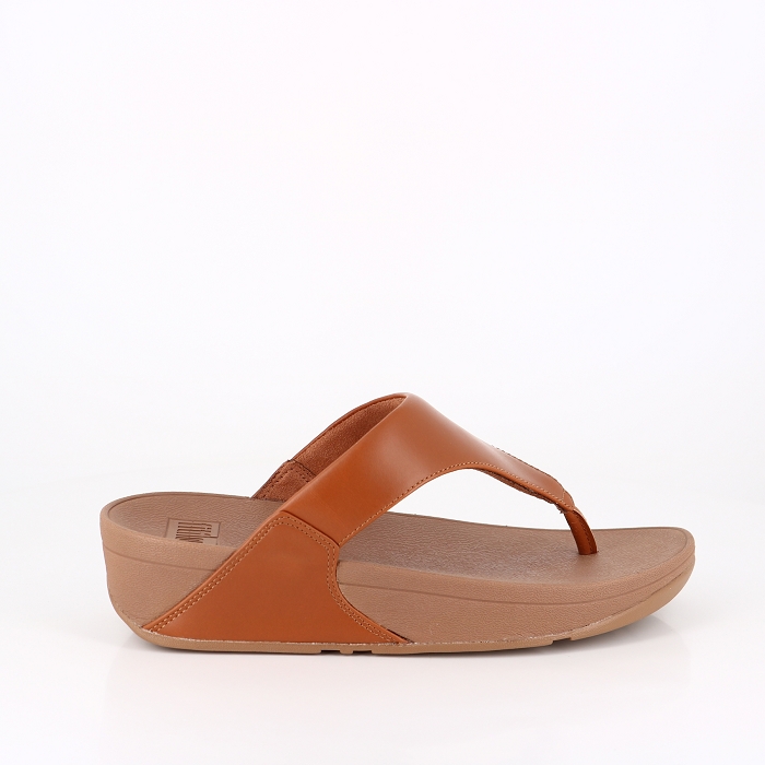 Fitflop chaussures fitflop lulu tongs en cuir light tan marron