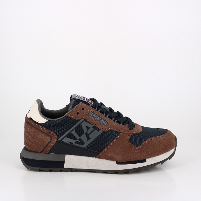 Napapijri chaussures napapijri man suede brown navy bleu