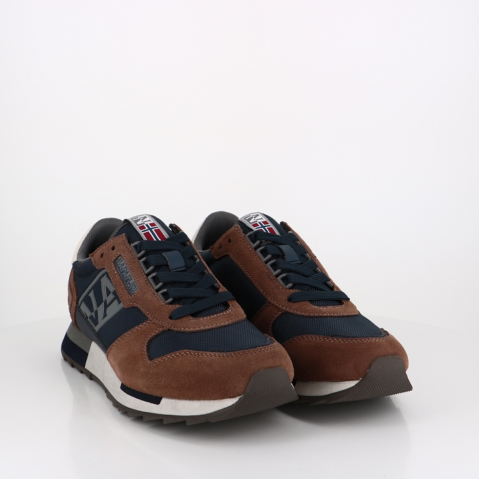 Napapijri chaussures napapijri man suede brown navy bleu2517101_5