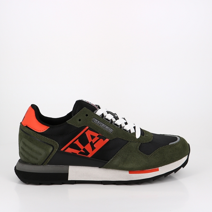 Napapijri chaussures napapijri green black man suede nylon running bleu