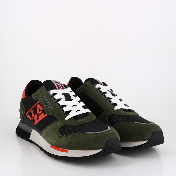 Napapijri chaussures napapijri green black man suede nylon running bleu2521401_5