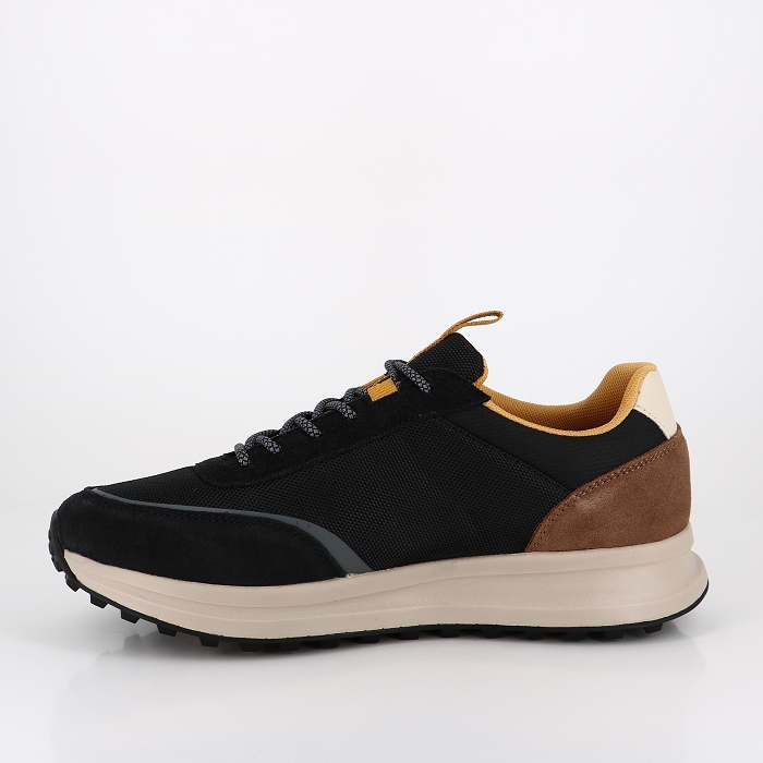 Napapijri chaussures napapijri black taupe man nylon suede running 2521501_3