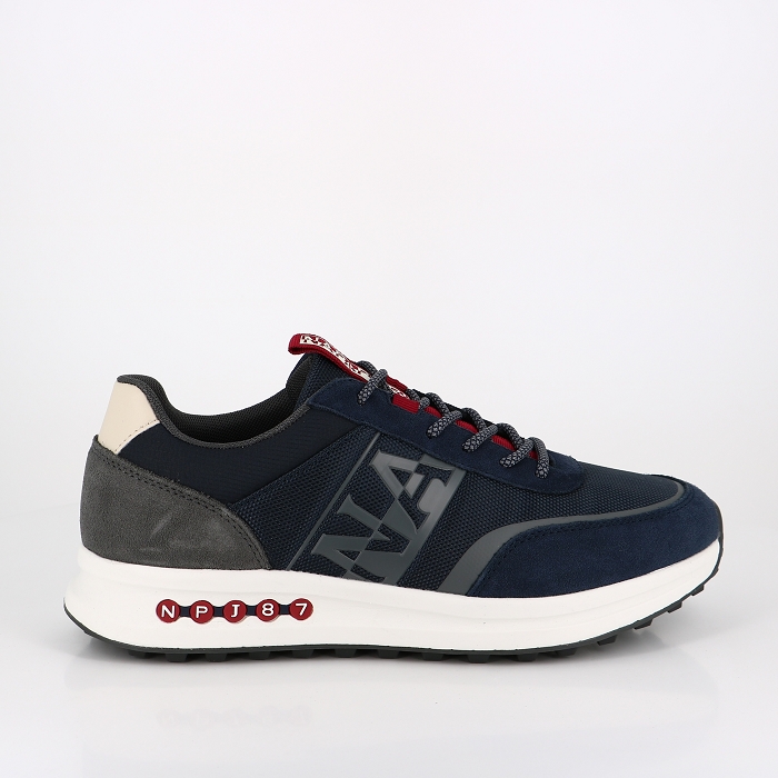 Napapijri chaussures napapijri navy grey man nylon suede running gris