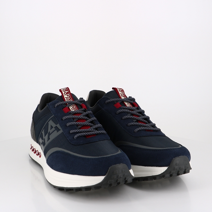 Napapijri chaussures napapijri navy grey man nylon suede running gris2521601_5