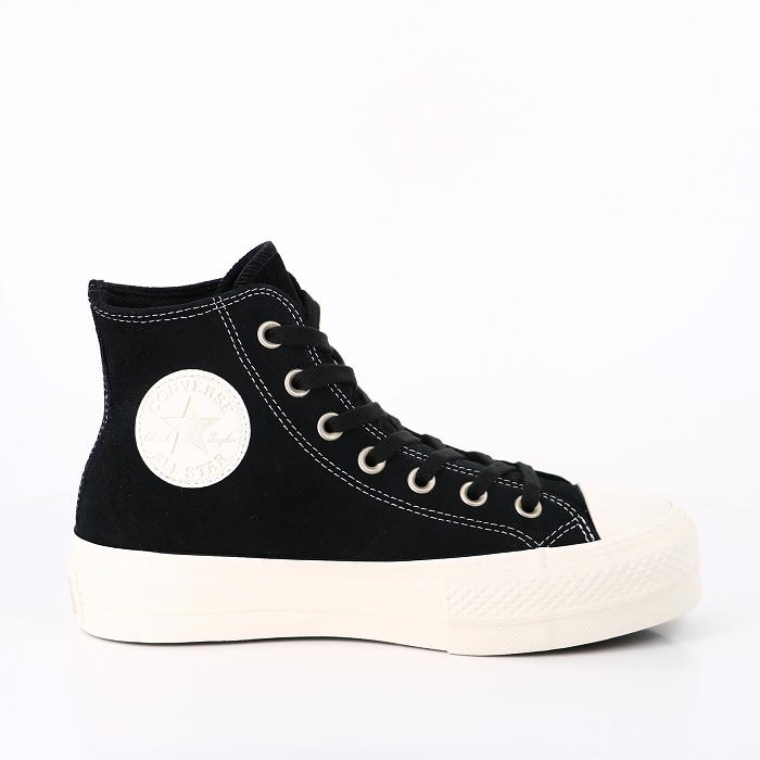 Converse chaussures converse lift hi platform suede studs black light gold egret noir