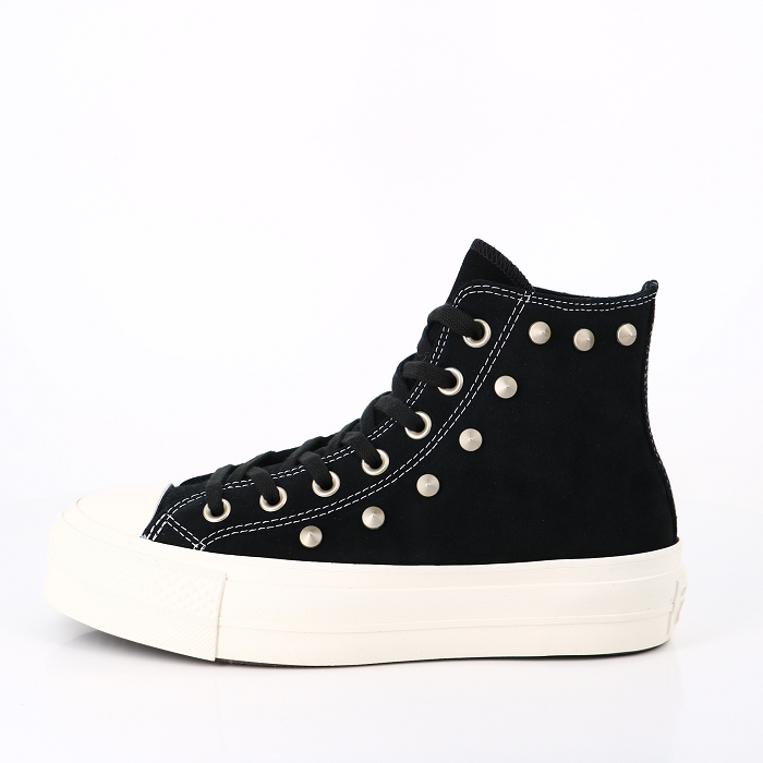 Converse chaussures converse lift hi platform suede studs black light gold egret noir2522501_3